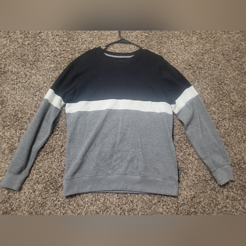 Men's black, white and gray sweater
